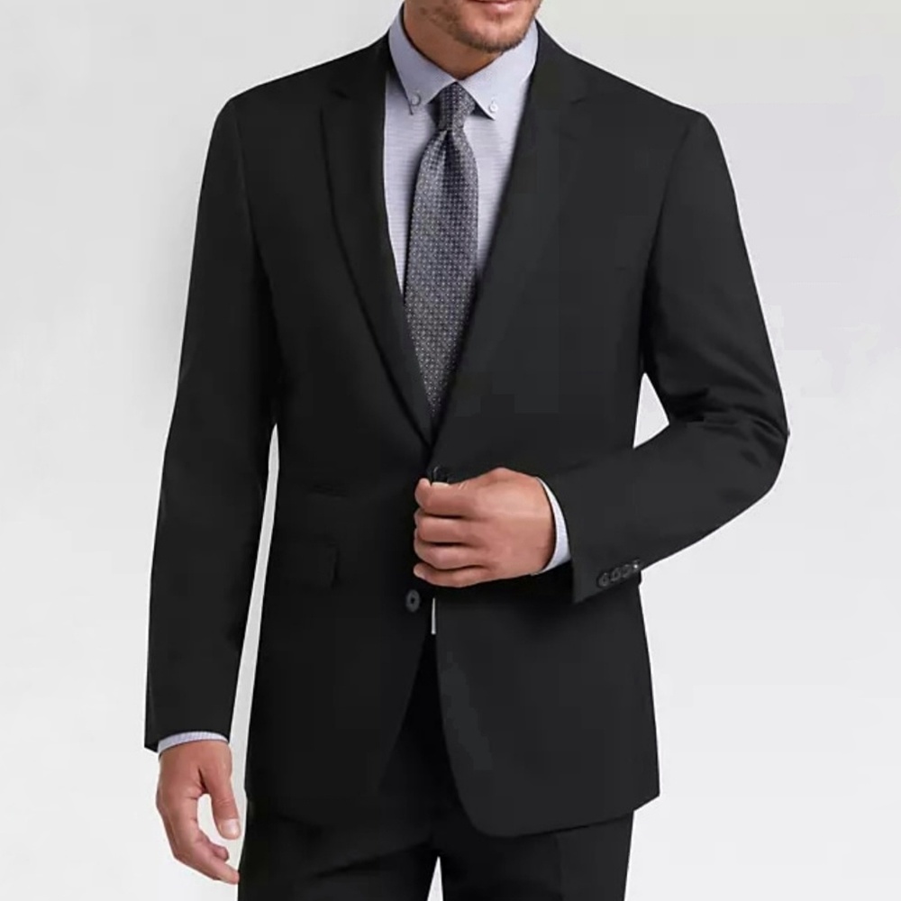 Vince Camuto Black Men's Suit Jacket Blazer 52